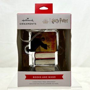 Harry Potter Book and Wand Hallmark Ornaments Christmas Tree Brand New